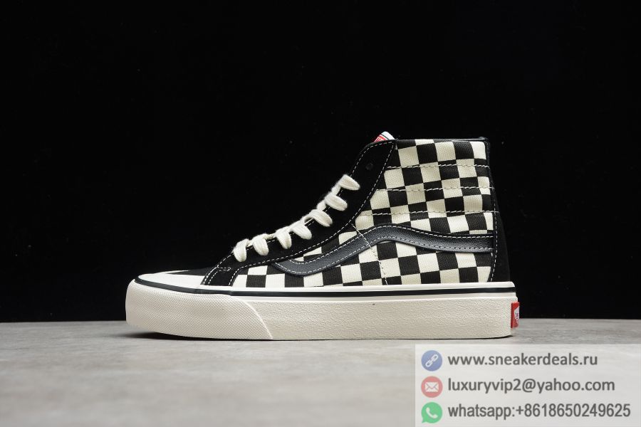 Vans SK8-Hi 138 Decon Black White Checkerboard VN0A2RR1VPM Unisex Skate Shoes